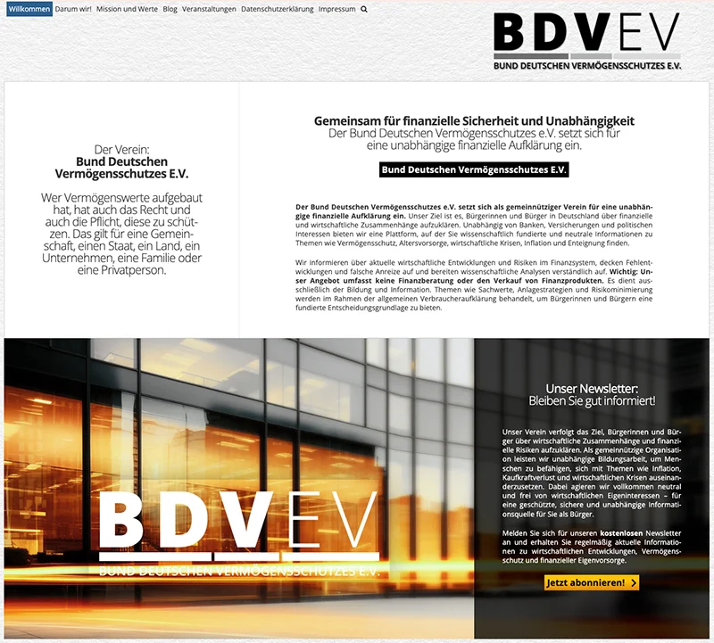 Bund Deutschen Vermögensschutzes e.V. | Gemeinsam für finanzielle Sicherheit und Unabhängigkeit