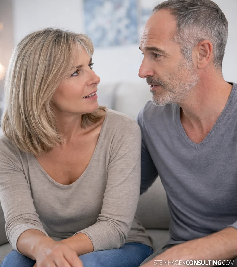 Ein Paar diskutiert über die Geldwäschebehörde AMLA EU