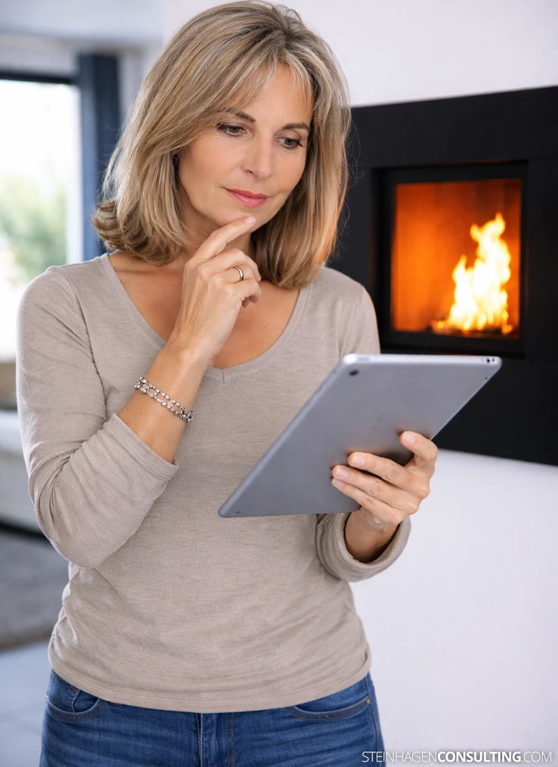 Das Ehepaar prüft besorgt seine Unterlagen, da das neue EU-Vermögensregister ihre Sachwerte und Immobilien lückenlos erfasst.