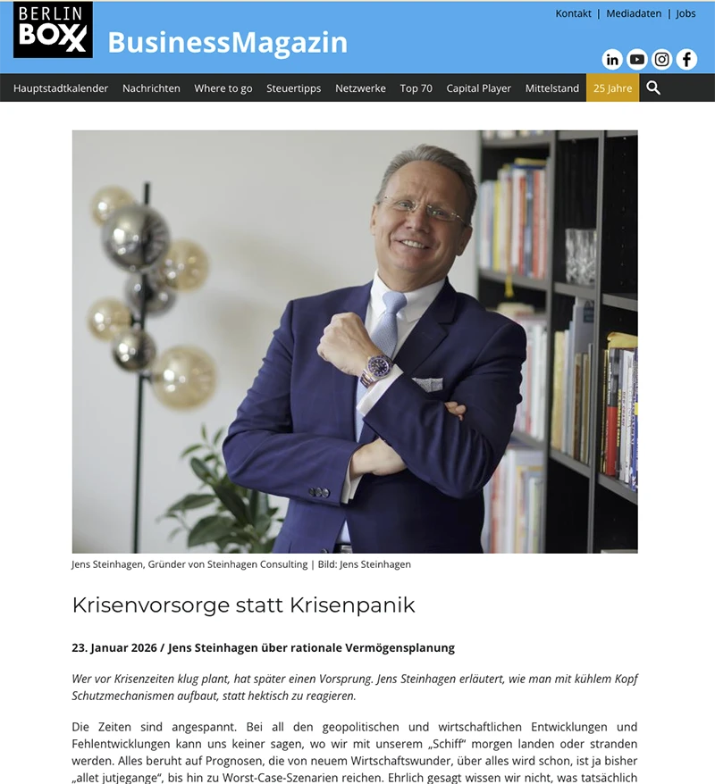 Interview in Finanzwelt.de - Jens Steinhagen